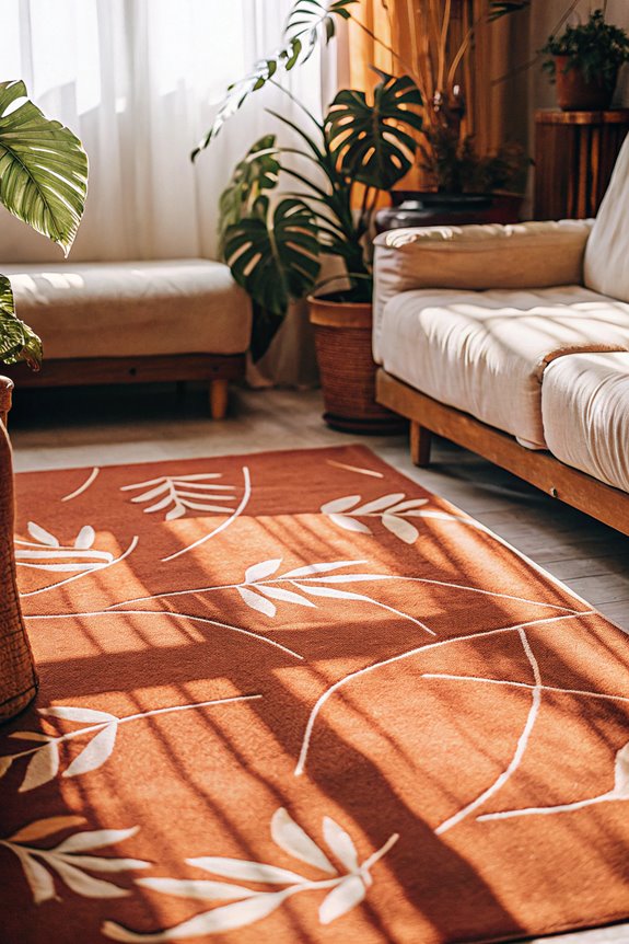 nature themed decorative rug