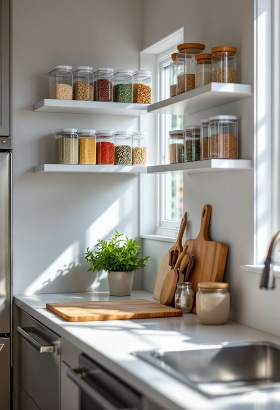 organize with transparent bins