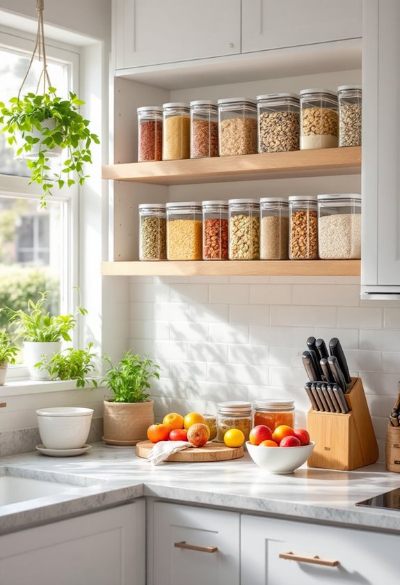 organize with transparent bins