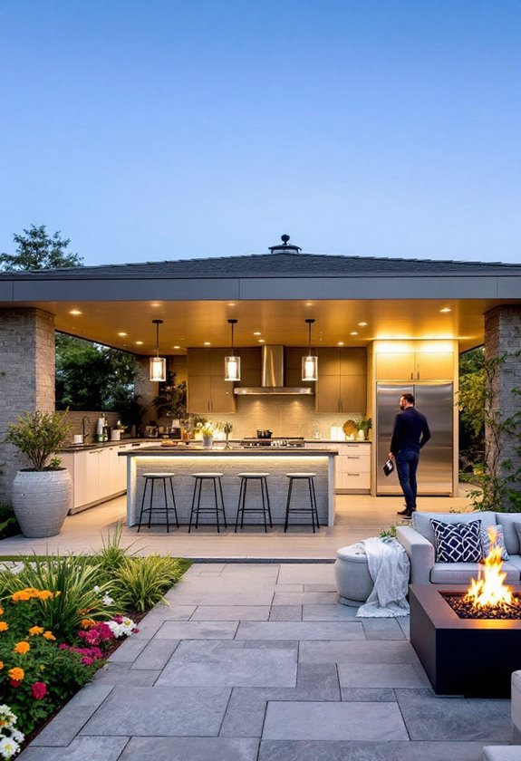 outdoor entertaining kitchen designs