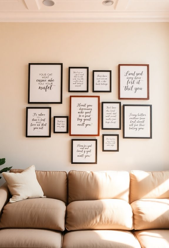 personalized inspirational wall display