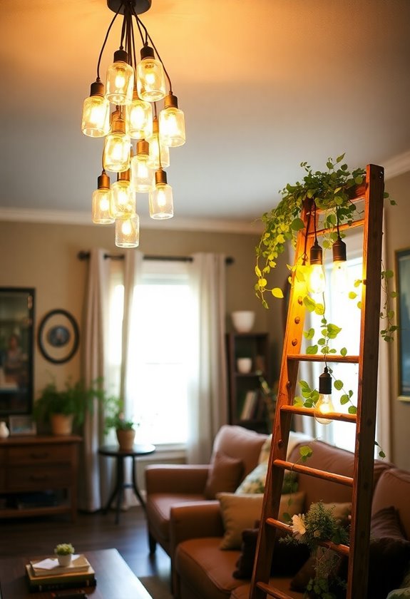 repurposed sustainable illuminating decor