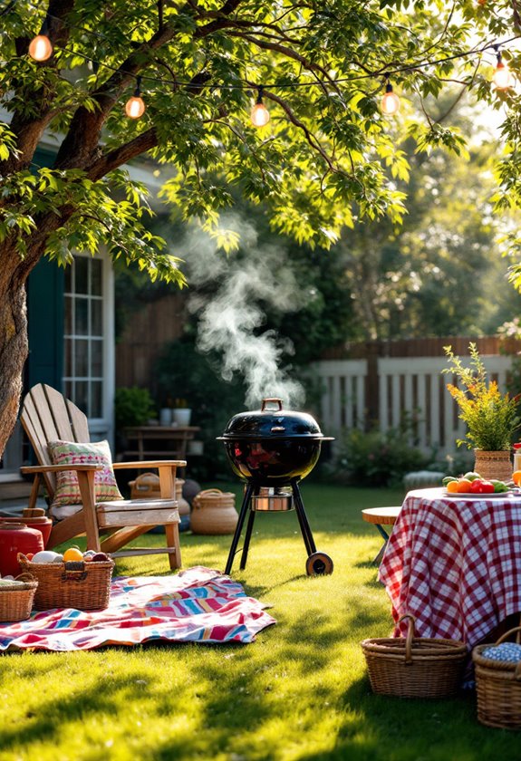 retro outdoor cooking space