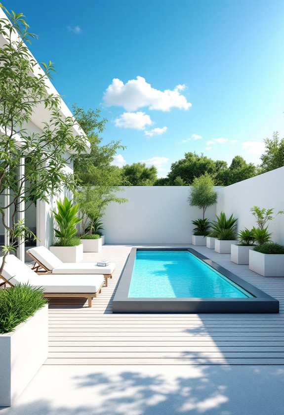 sleek simple outdoor spaces