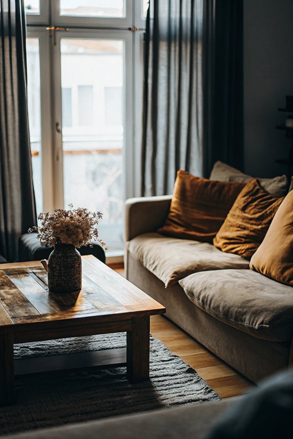 soft neutral curtains decor