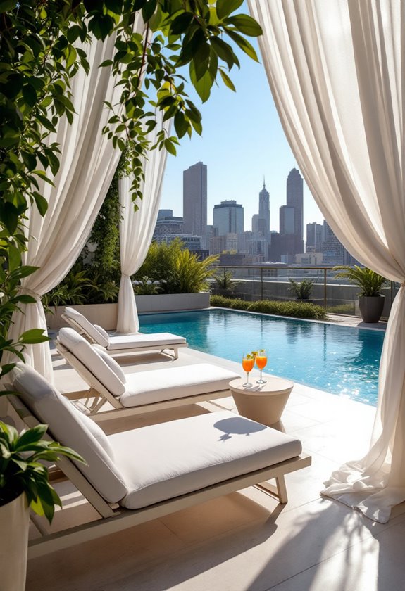 stylish city poolside retreats