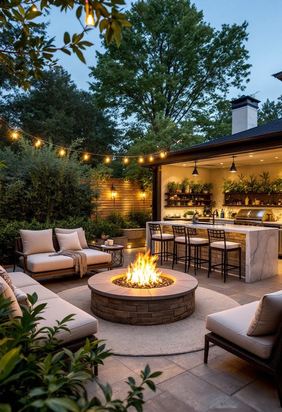 stylish outdoor dining area