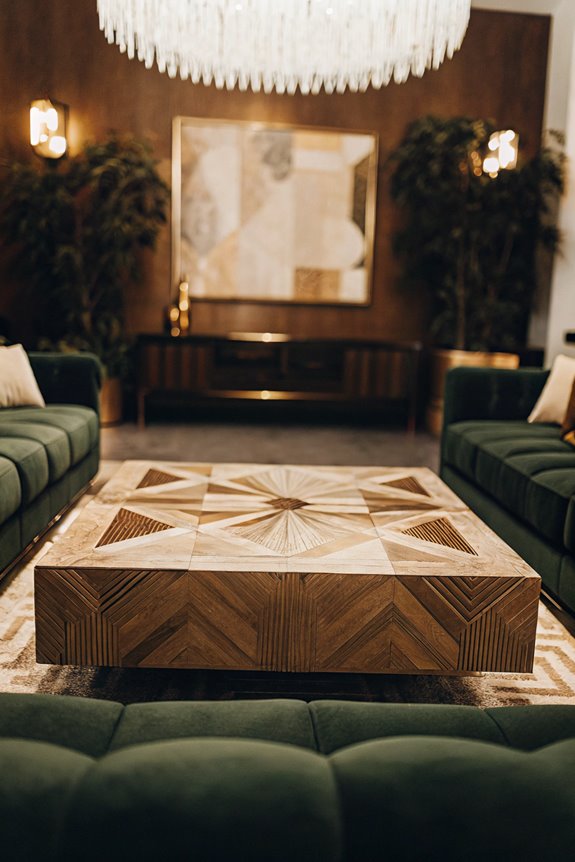 unique handcrafted coffee table