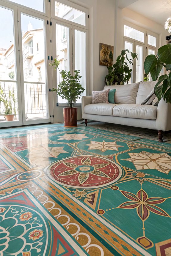 vibrant creative floor designs