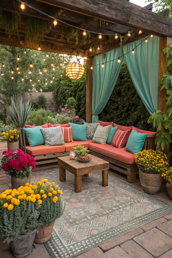 vibrant floral retreat space