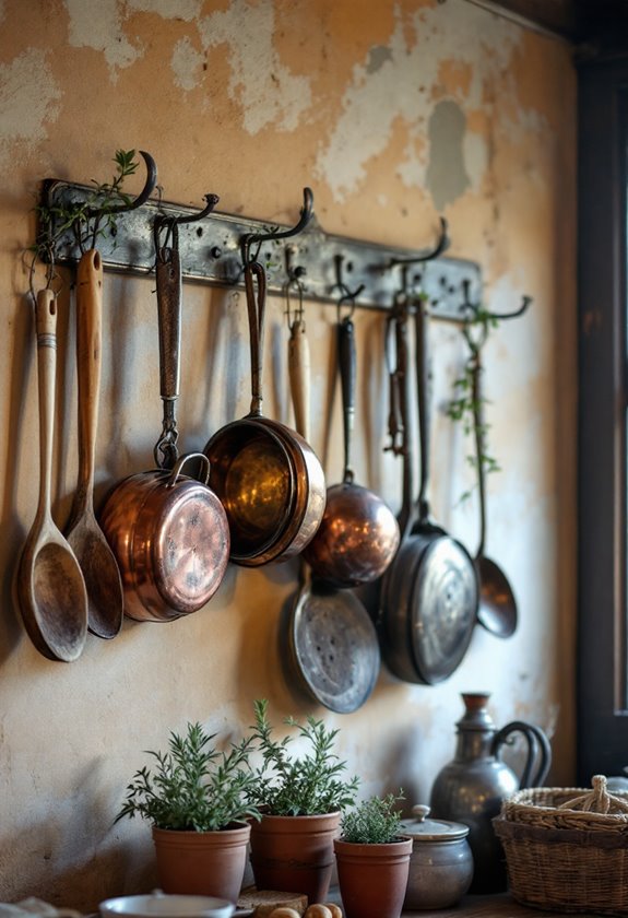 vintage kitchen tool display