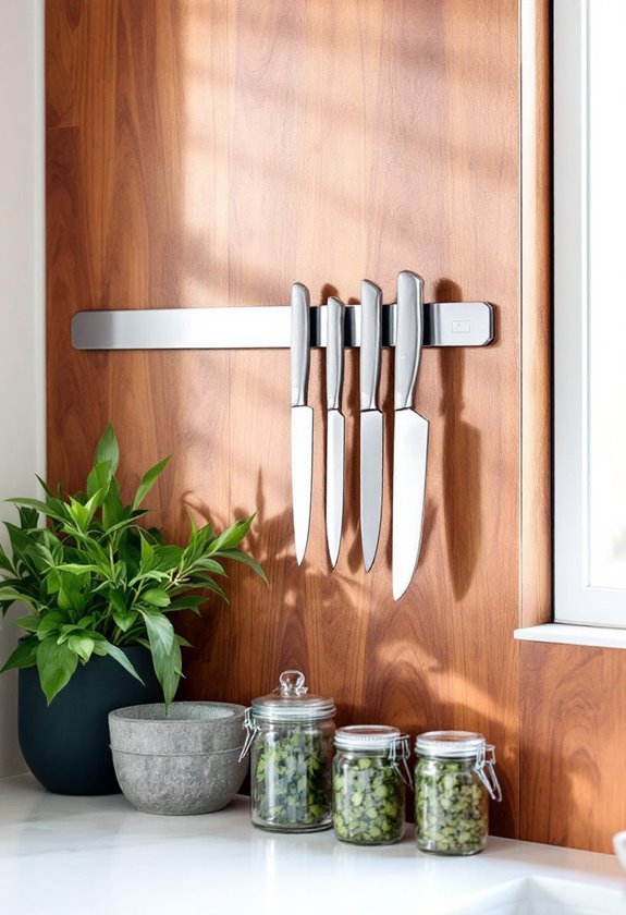 wall mounted knife organizer