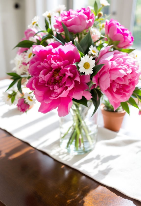 beautifully arranged fresh flowers