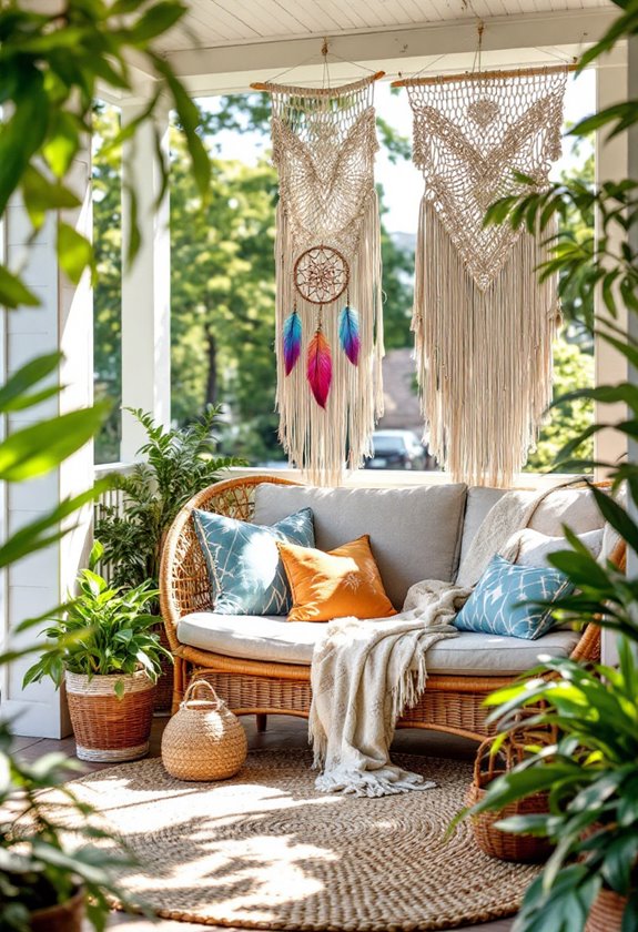 bohemian dreamcatcher decoration idea