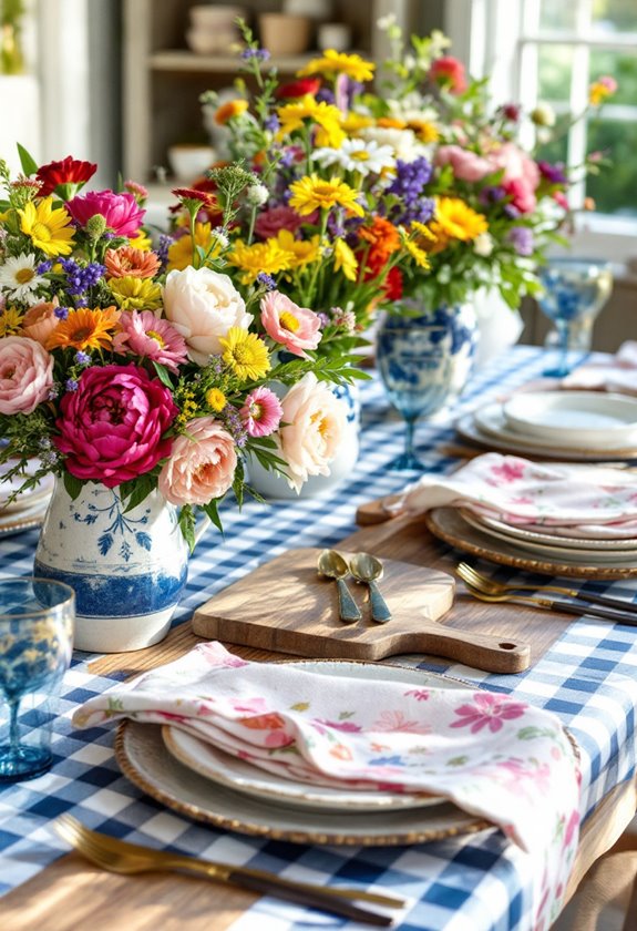 bold spring table decor