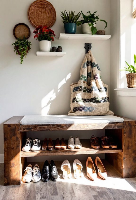 build a shoe storage bench