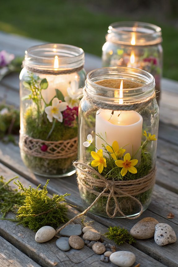 candle holders made of glass