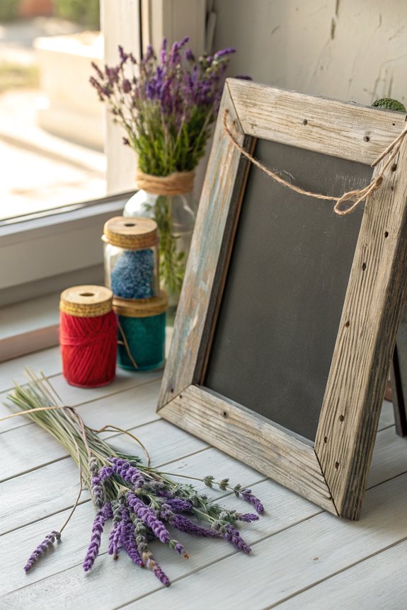 chalkboard in repurposed frame