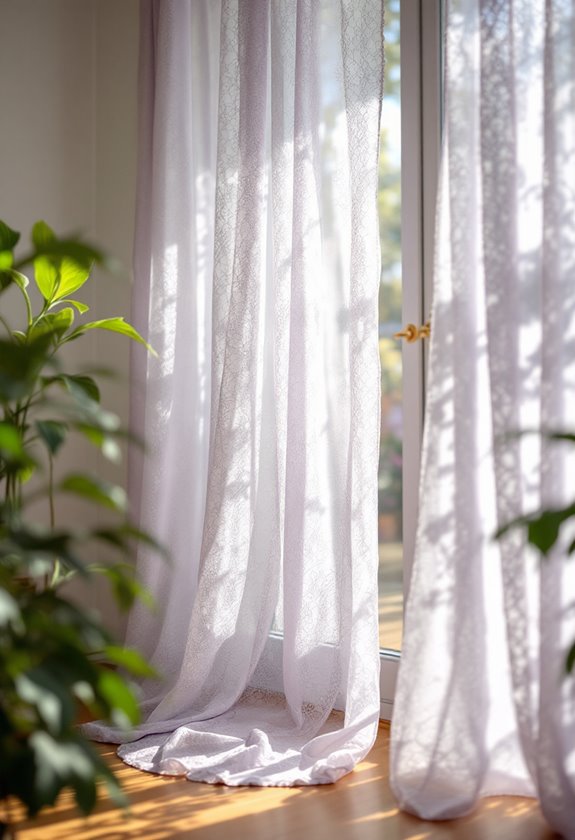 charming lilac eyelet drapes