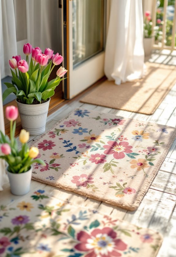 charming retro entrance mats