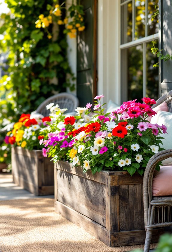 charming wooden garden containers