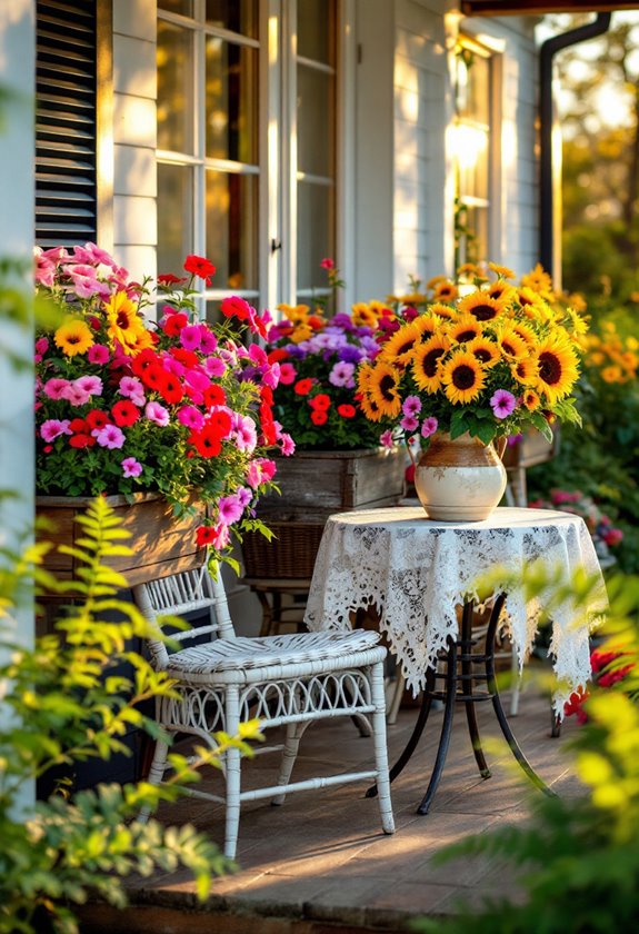 colorful flower displays