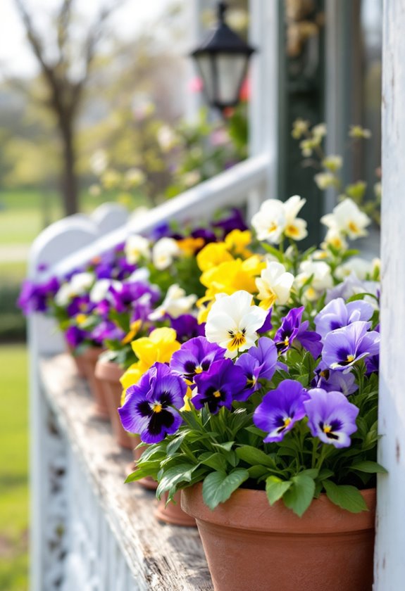 colorful springtime garden flowers