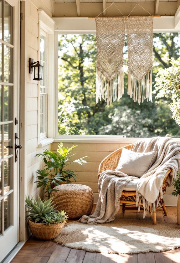 cozy boho outdoor lounge