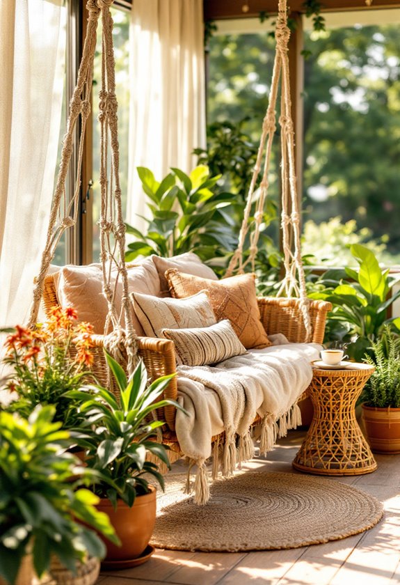 cozy outdoor swing retreat