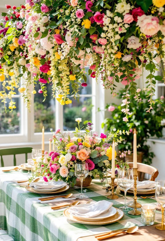 decorative floral hanging garlands