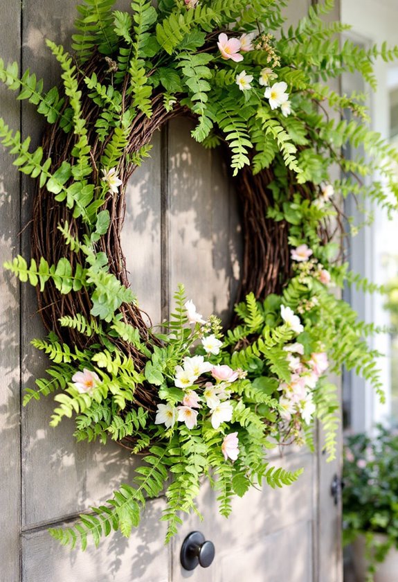 decorative plant arrangement wreath