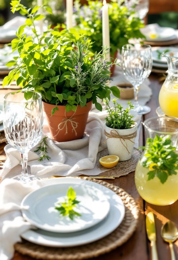 edible herb centerpieces ideas