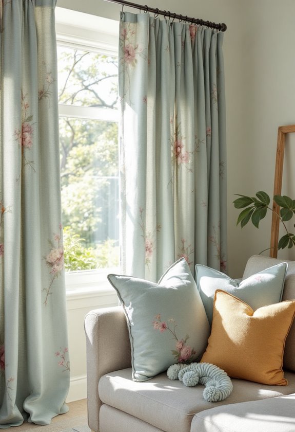 elegant dark blue curtains