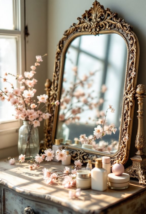 elegant retro dressing mirror