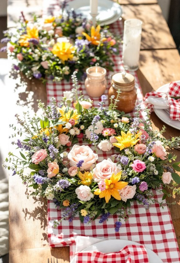 floral wreath centerpiece decor