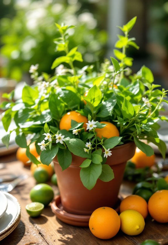 fresh herbs and citrus