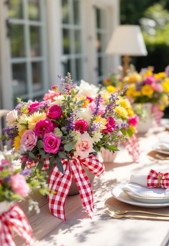 gingham festive celebration banners