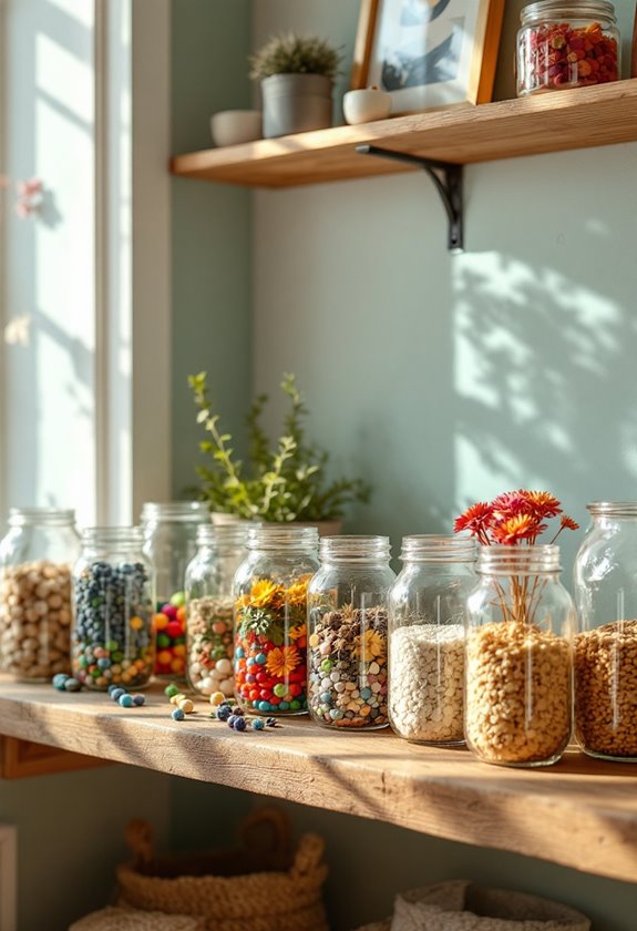 glass jars for storage