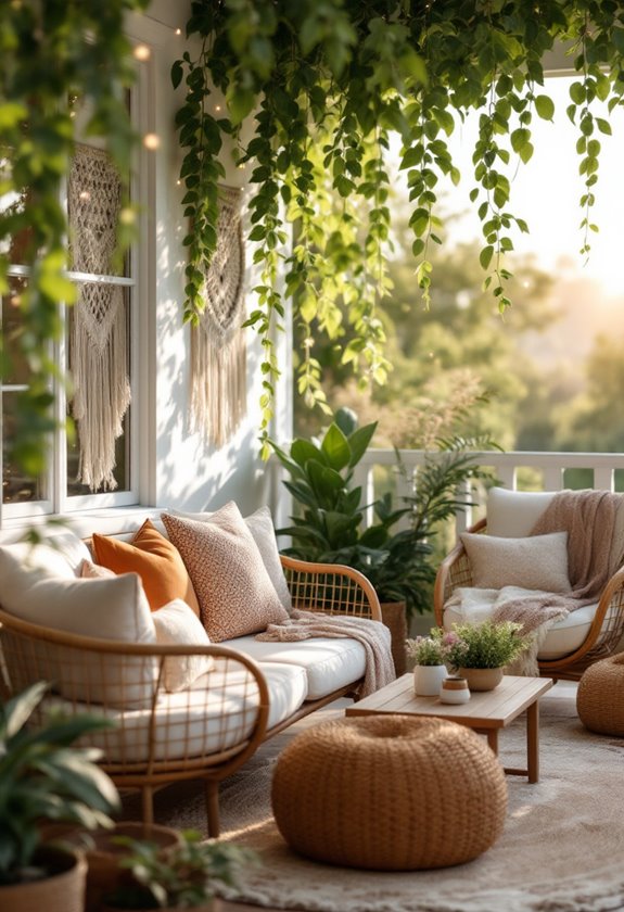 hanging plants enhance ambiance