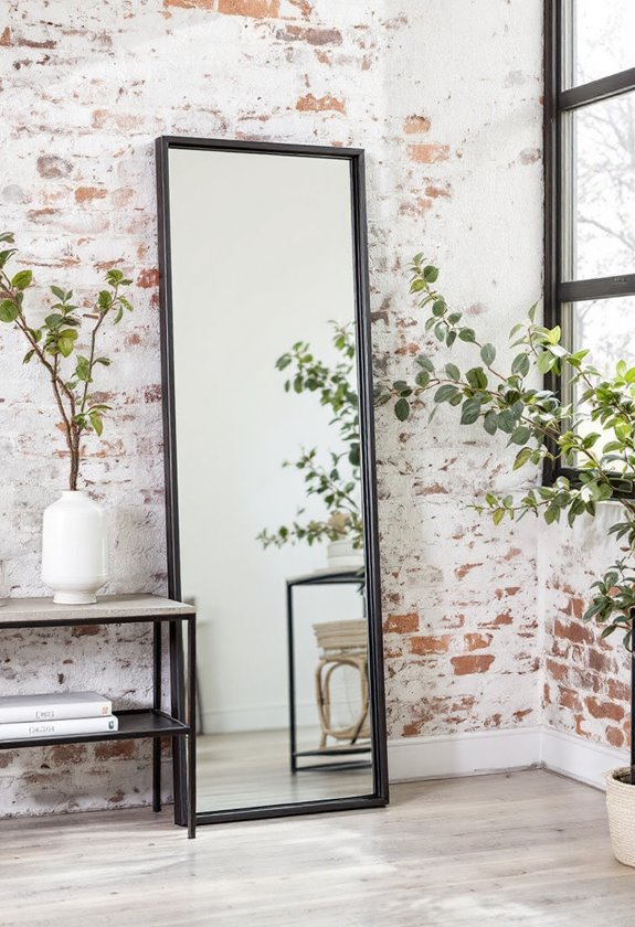 industrial metal wall mirror