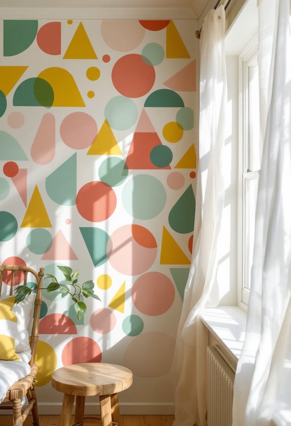 joyful colorful geometric forms