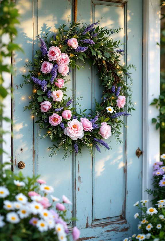 magical floral decoration wreath