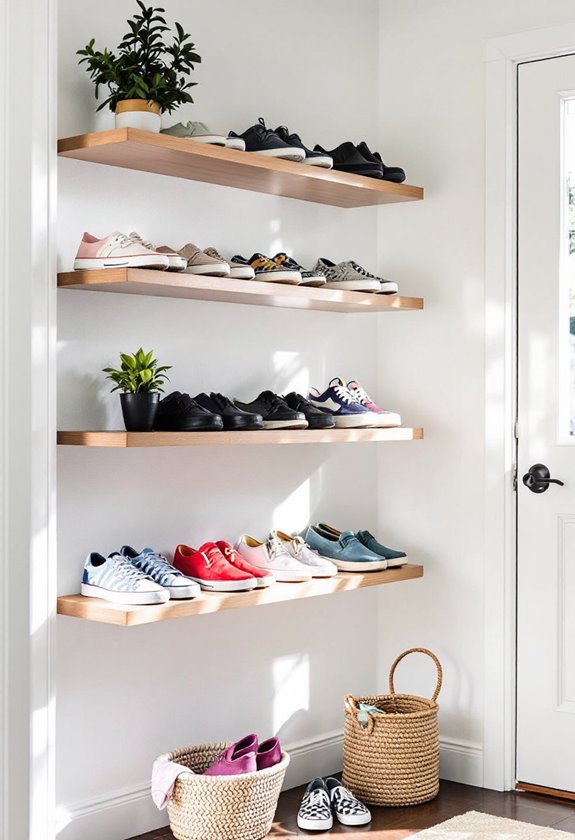 mount shelves on walls