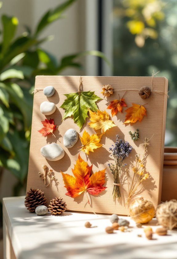 natural elements sensory board