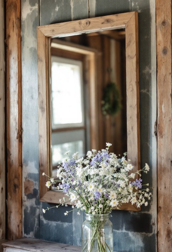 natural rustic wooden frame