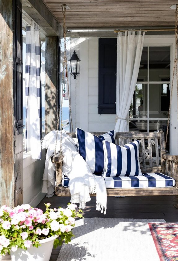 nautical themed swinging seat