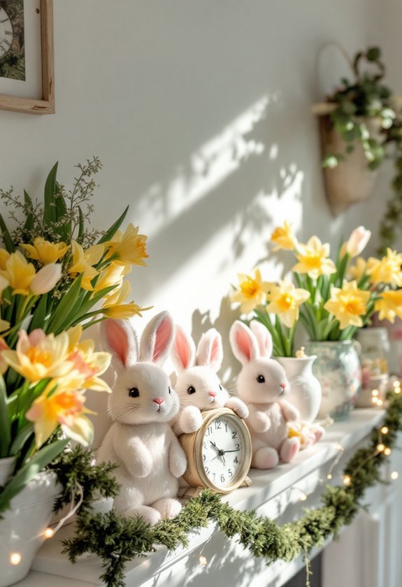 playful rabbit themed decorations