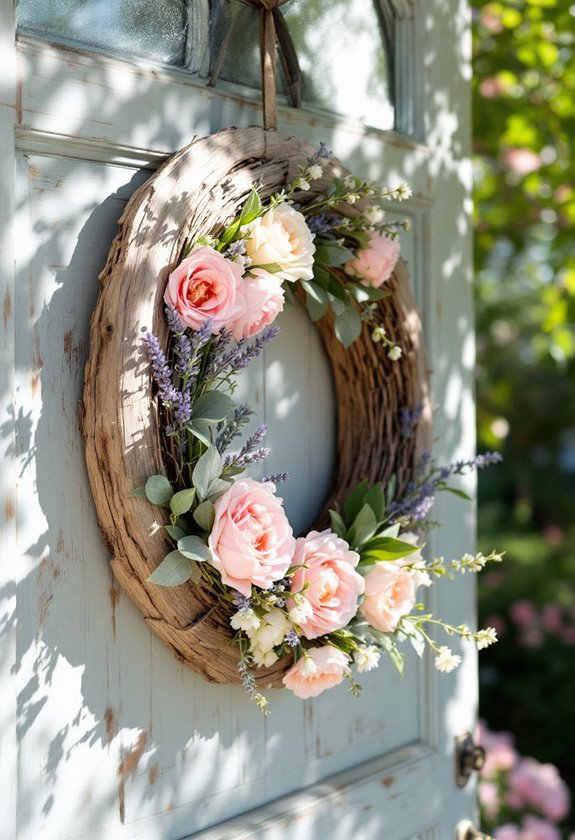 repurposed wooden decorative wreath