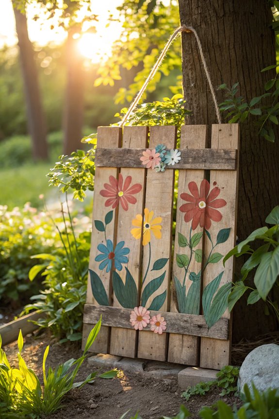 rustic garden decor sign