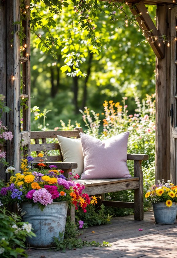 rustic wooden seating furniture